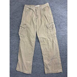 BKE67 Cargo Pants Men's 32 (W31 x L31) Brown Corduroy Raton Straight Leg Relaxed